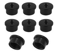 8pcs Bladder Valve Screws for Riddell Speedflex & Speed Lcon, Plastic Football Helmet Bladder Valve Screws Practical Valve Caps for Rugby Helmets Parts for Adult And Youth (Black)