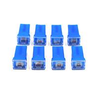 8Pcs Blue Auto Car Push-in Type Female PAL Cartridge Mini Fuse DC 32V 100A