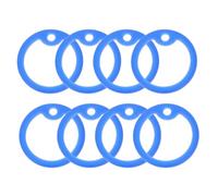 8pcs Blue Silicone Dog Tag Silencers for Standard Dog Tags | Stretchable Wear-resistant Protector, Fits Collar Tags, Edge Shielding and Quiet Wear for Active Outdoor Use