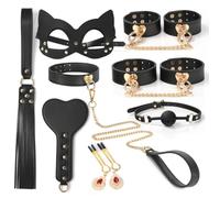 8Pcs Bondage Kit for Couples Sex Training -UKGC02ZP，Black，Same &Cheaper：B