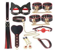 8Pcs Bondage Kit for Couples Sex Training -UKGC02ZP，Red-Black，Same &Cheaper：B
