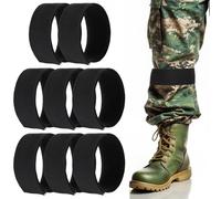 8Pcs Boot Blousers, Ankle Straps, 1.5Inches Elastic Military Boot Straps Blousing Straps, Trousers Blouses Straps, Ankle Hook and Loop, Boot Bands for Fishing Hunting Hiking Cycling Gardening Uniform