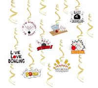 8pcs Bowling Birthday Party Hanging Swirls Bowling Party Ceiling Streamers Decorations for Bowling Ball Themed Kids Boy Girl Man Women Fun Birthday Baby Shower Party Supplies