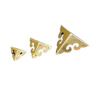 8pcs Box Corners Brackets for Home Decorative Triangle Gift Metal Table Chair Corner Protectors Furniture Hardware for Table(8pcs-Gold-2cm)