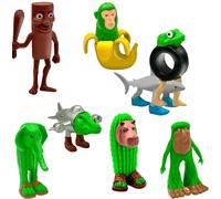 8Pcs Brainrot Toys Action Figures Tralalero Travala Toy Set with Tralalero Travala, Tung Tung Sahur, BRR BRR Patapim & More - Brainrot Toys Collectible Animal Figures for Display or Gifting