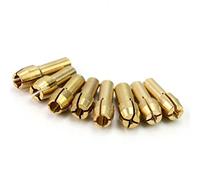 8Pcs Brass Collet Set for Rotary Tools 1Mm 1.6Mm 2.3Mm 3.2Mm Compatible with Dremel and Mini Drills (Golden)