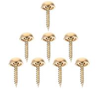 8pcs Brass Decorative Cap Screws for Wood Panels, Rounded Golden Finish | 13mm Size, Smooth Polished Appearance, Tidy Coverage, Furniture Assembly, Outdoor Projects, Suitable for DIY Makers