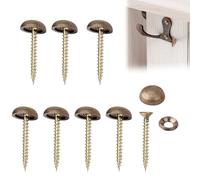 8PCS Brass Screw Caps Antique Brass Screws Brass Mirror Screws Self Tapping Screw Decorative Cover Cabinet Doors and Windows Screws Fastener Mirror Screws Wood Handcrafted for Furniture Fixing(15mm)