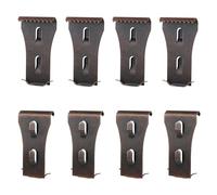 8pcs Brick Wall Hook Clips, Heavy Duty Brick Wall Clamp Fasteners for Outdoors Hangers No Drill for Pictures Lights Wreaths Hanger Fits 2.21-2.41in/5.6-6.1cm High Bricks (Copper Color)