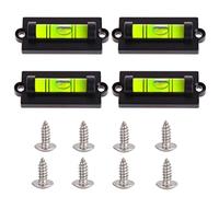 8PCS Bubble Spirit Level 59x25mm Spirit Level Small Bubble Level Measurement Instrument with Mounting Holes for RV Tripod Camera Hanging TV Furniture Frame Level Tools