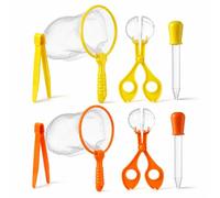 8Pcs Bug Catcher, Bug Kit, Outdoor Exploration Set for Nature Adventures, Insect Observation Tools, Orange and Yellow Set