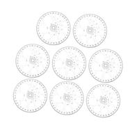 8pcs Bulk Clear Plastic Protractors for Classroom - High/Middle School Math Geometry Tools