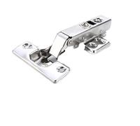 8PCS Cabinet Hinges Stainless Steel Hydraulic Door Hinge Damper Buffer Soft Closing for Kitchen Cupboard Furniture for Kitchen Cupboards(Full Overlay)