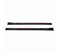8PCS Car Body Styling Side Skirt Bright Black Red Trim Splitters Diffuser Wi SG5