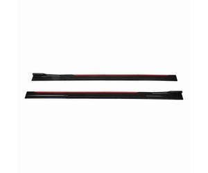 8PCS Car Body Styling Side Skirt Bright Black Red Trim Splitters Diffuser Wi SG5