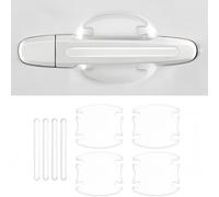 8pcs Car Door Handle Cup Scratch Protectors for Mitsubishi Outlander Samurai 2013-2019 Car Door Protector Clear Handle Protectors Film Protective Shields
