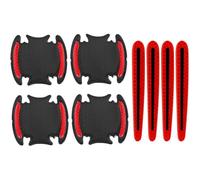 8pcs Car Door Handle Protector for RENAULT Captur 2015 2016 2017 2018 2019 2020, Safety Warning Stickers, PVC Glue Reflective Material Tape, Preventing Scratches Bumps,Red