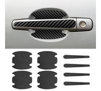 8PCS Car Door Handle Scratch Protectors, Carbon Fiber Car Door Handle Bowl Sticker, Universal Auto Doors Handles Paint Guard Cover, Doors Handles Cup Protective Film for Cars (Black)
