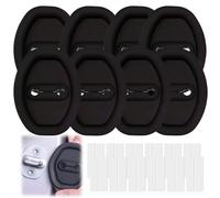 8PCS Car Door Lock Protectors,Silicone Car Door Latch Covers,Lock Accessories,Silicone Latches Guard Cover Foldable Door Lock Cover Latch Protector,Universal Door Strike Protector Lock Protector