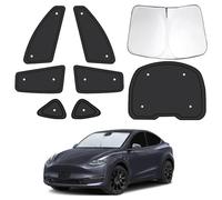8pcs Car Side Window Shades for T*esla Model Y 2025 2026 |Suction Cup No Falling| Full Car Window Covers for Privacy, Sunshades for Tesla Front Rear Windshield Side Windows