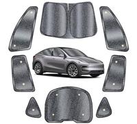 8pcs Car Side Window Shades for T*esla Model Y 2025 2026 |Suction Cup No Falling| Full Car Window Covers for Privacy, Sunshades for Tesla Front Rear Windshield Side Windows