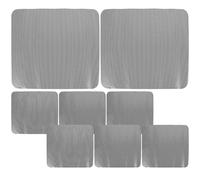8pcs Car Sun Shades Static Cling Pvc Side Window Shade Black