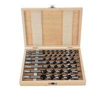 8pcs Carbon Steel Auger Bit Set,Wood Auger Drill Bit Set Wooden Case Precision Machined Hex Shank Wood Drill Bit Set for Tiles Wood Porcelain Ceramic Glass 6/8/10/12/14/16/18/20 mm