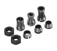 8Pcs Carbon Steel Collet Chuck Set 6mm 635mm 8mm for Router Bit Engraving Trimming Milling Machine CNC Woodworking Accessories