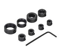 8Pcs Carbon Steel Drill Bit Limit Rings Stop Collar With Wrench For Controlling Depth In Woodworking And Craft Projects Depth Stop Collar
