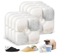 8pcs Cat Fountain Filter Sponge, Cat Water Fountain Filter Portable Water Fountain Filter Replacement Compatible for Catit PIXI Pet Cat Dog Water Dispenser