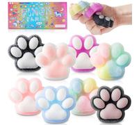 8PCS Cat Paw Mochi Squishy Stress Balls Age 3+ for Adults, Fidget Toys for anxiety Relief for Kids, Kawaii Taba Squishy Cat Paw Sugar Ball Fidget