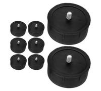 8pcs Cat Scratching Post Tube Caps for DIY Repair Black Metal Plastic