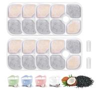 8Pcs Cat Water Fountain Filters Replacement for Catit Water Fountain, Activated Carbon Pet Filters Effective Filtration with 2 Fountains Hose Compatible with Catit Pixi Fountains