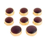 8pcs Cats Eye Effect Button Covers for Dress & Tux Shirt Accessories - Birthday, Wedding & Christmas Gifts, 1.75cm/1.52cm, Copper, no gemstone