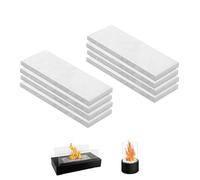 8PCS Ceramic Wool Sponge, 300x100x10mm Cotton Wool Bio Ethanol Wools Table Top Fire Accessories for Bioethanol Fireplace Table Top Bio Ethanol Burner