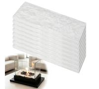 8PCS Ceramic Wool Sponge, 300x100x13mm Table Top Firepit Sponge Cotton Core | for Outdoor Barbecues, Winter Heating, and Bioethanol as a Combustion Aid