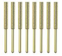 8Pcs Chainsaw Bits Titanium Plated Diamond Sharpener High Hardness Electric Chainsaw File 4mm