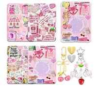8Pcs Charm Chain Inserts for Kindle Inserts Cardstock Paper for E-Reader Clear Case Cute Decoration Accessories Charms Colorsoft E-Reader Back Cover Insert for Paper White Gifts for Reader Lovers C