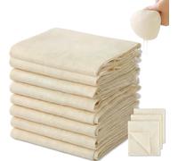 8Pcs Cheese Cloths for Straining 50x50cm- Reusable and Washable cheesecloths, pre-Cut for Filtering Juice, Cheese, Tea, Coffee and Baking