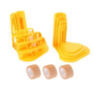 8pcs Chicken Duck Leg for Roosters and Ducks, Petg | Adjustable Poultry Brace with Bandages, Promotes Alignment, Stabilizes Feet, Reduces Strain, Yellow