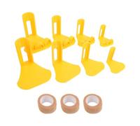 8pcs Chicken Leg Brace for Chickens and Hens Yellow Petg | Adjustable Poultry Support Bandages, Promotes Alignment and Posture, Stabilizes Injured Feet