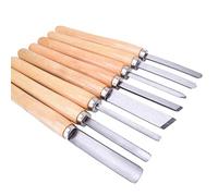 8pcs Chisel Set, Wood Chisel Kit with 240mm Wood Handle bar High Carbon Steel for Woodworking