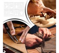 8PCS Christmas Acrylic Router Templates, Christmas Tree Clear Acrylic Template, Sock Snowflakes Carving Template for Woodworking, Tracing Stencils, Carving Guide Tool for DIYs Craft