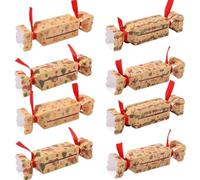 8PCS Christmas Crackers Make Your Own, 20x10x1cm Christmas Cracker with Customiz Fillings, for Storing Candy, Banknotes