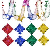 8pcs Christmas Hanging Decorations, Christmas Ceiling Garlands, Christmas Foil Garlands, Multi Coloured Garland, 9ft Christmas Hanging Decorations for Birthday Wedding Xmas Holiday Party Supplies