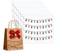 8Pcs Christmas Lights Stickers for Crafts, Christmas Light Embellishment Stickers - Glitter Adhesive Decals, Gem Border Dimensional Sticker for Holiday Decoration, Indoor Waterproof Use (8pcs)