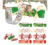 8Pcs Christmas Money Box for Cash Gift,Christmas Money Box Cash Gift Pull,Creative DIY Boxes Pulling Out Cash for ChristmasKids and Adults Gifts,Money Cracker Candy Box Pulling out C-ash