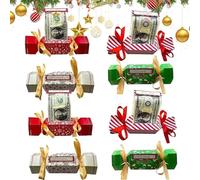 8PCS Christmas Money Box, Money Pull Out Gift Box Christmas, Christmas Surprise Money Pull Pouch, Christmas Money Gift Boxes,Interactive Pull Out Cash Gift for Birthdays,Family Gatherings
