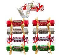 (8PCS) Christmas Money Gift Box Set,Money Crackers, Funny Christmas Cracker Gift Boxes for Cash Pull,Candy Pull Out Pouch,Creative DIY Box Pulling Out Cash (8PCS)