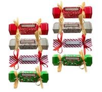 8PCS Christmas Money Pull Box Money Candy Box for Christmas Party, Creative Cash Gift Cracker with 80 Clear Bags for DIY, Fun Holiday Saving Bank for Kids & Adults, Xmas Party Present